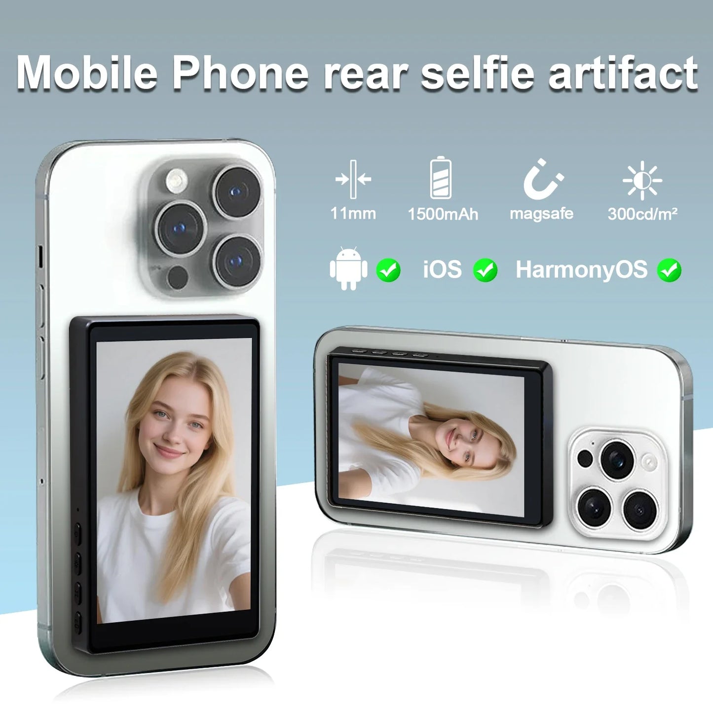 Wireless Magnetic Selfie Monitor